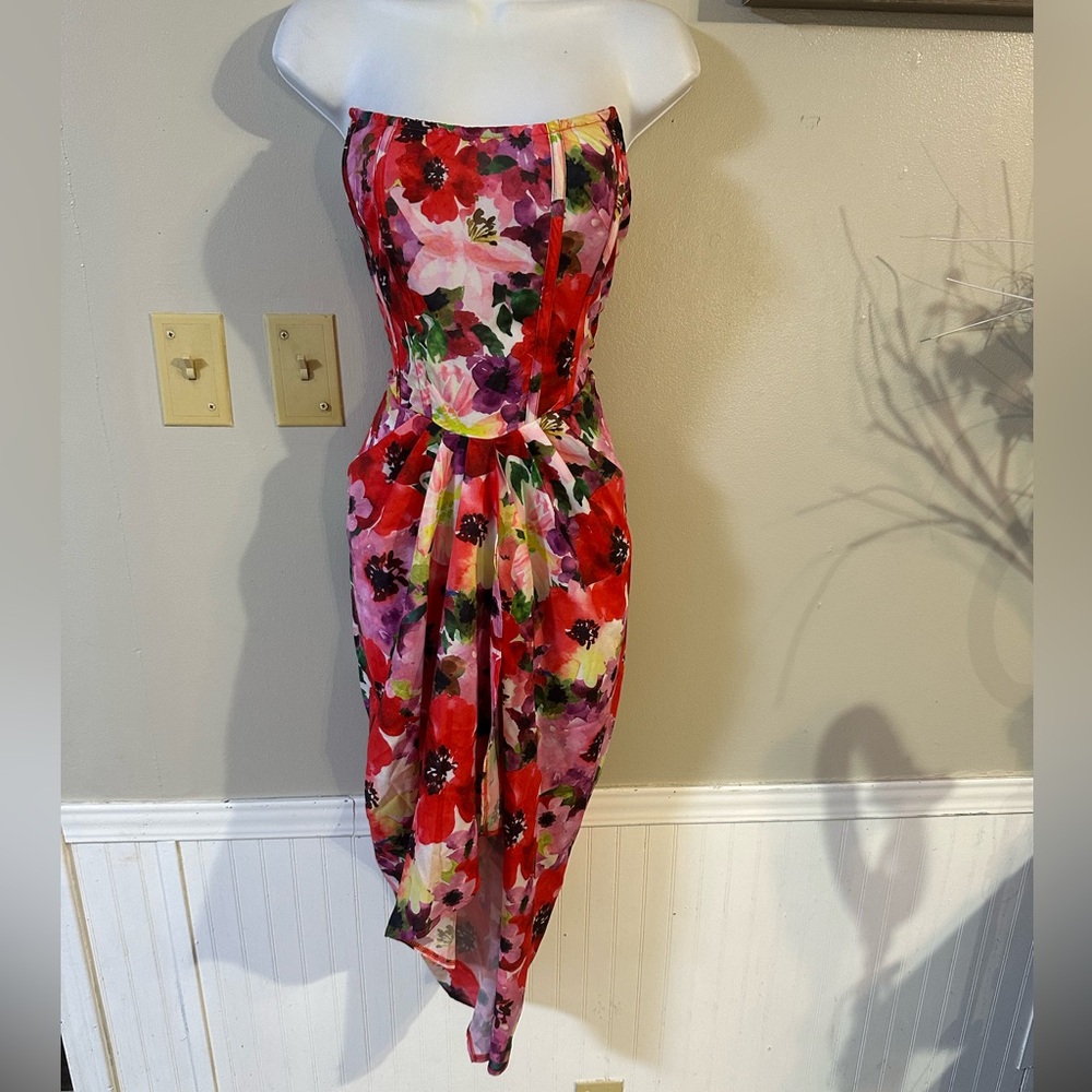 Prettylittlething Multicolor Strapless Dress - image 1